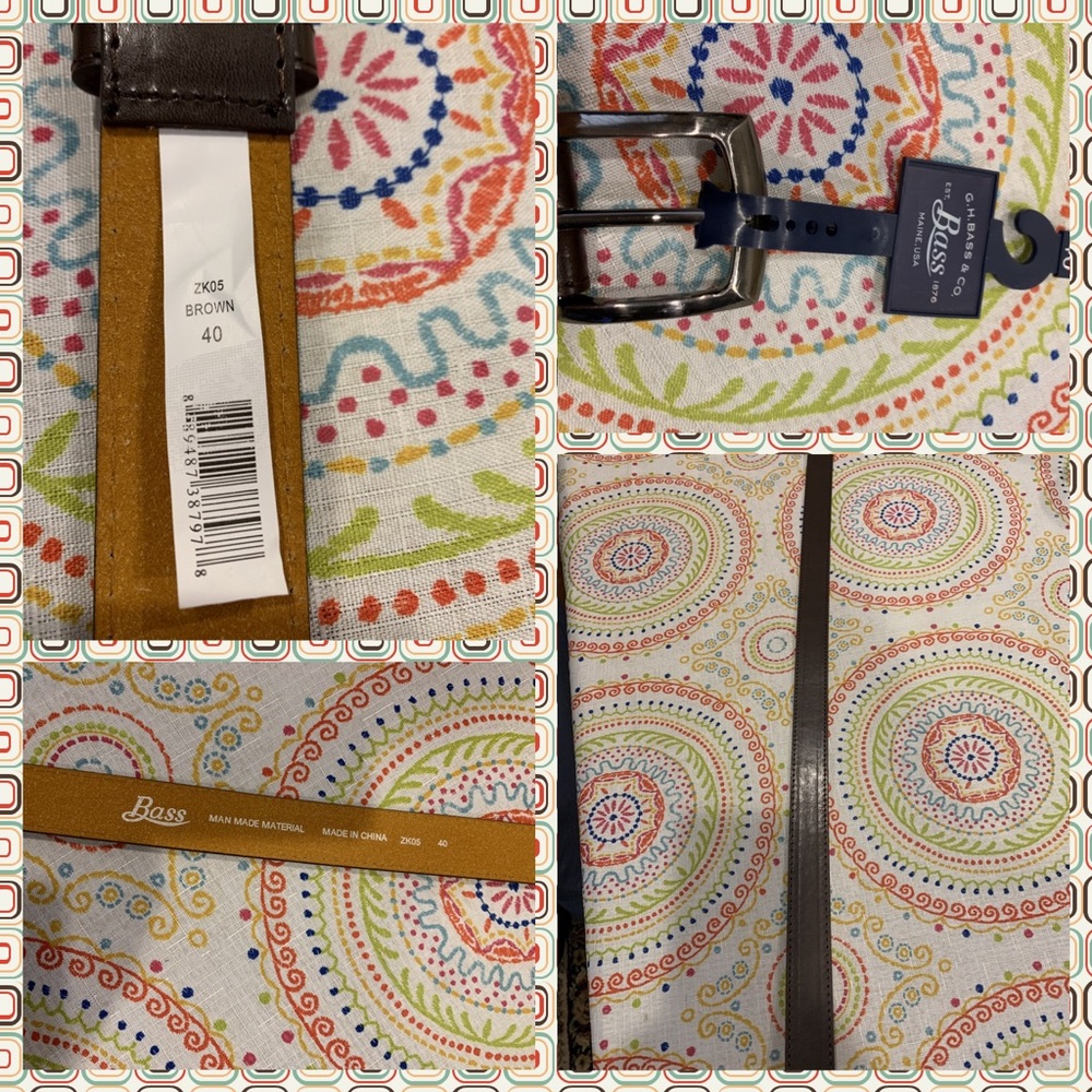 BNWT Bass Men’s Brown Belt w/ silver tone buckle - Picture 1 of 5